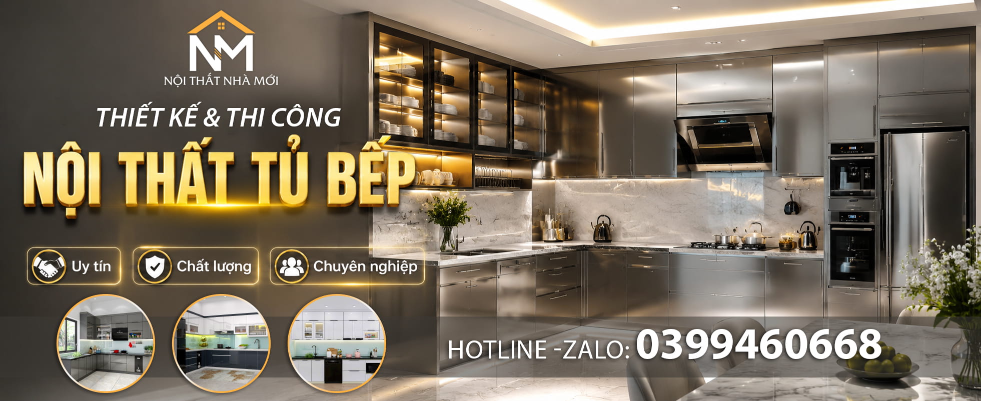 Nội thất tủ bếp nhà mới