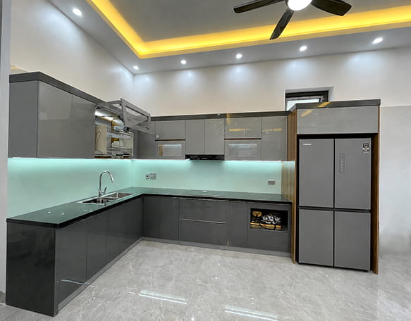 Tủ bếp nhựa cánh Acrylic