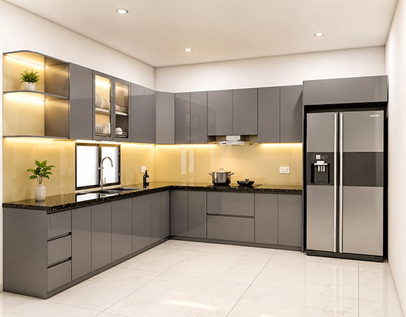 Tủ bếp inox cánh MDF min