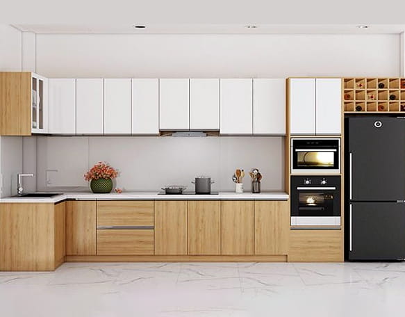 Tủ bếp gỗ MDF An Cường