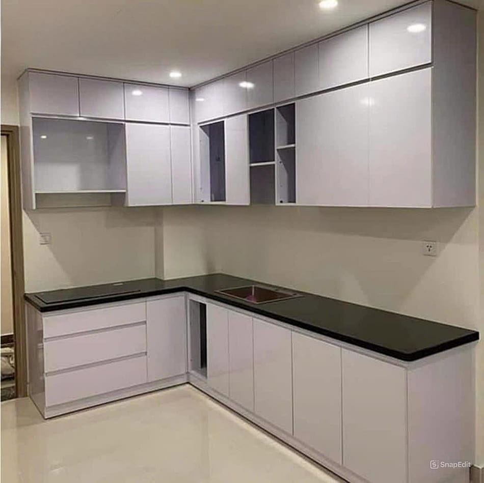 Tủ bếp nhựa cánh MDF phủ Melamine