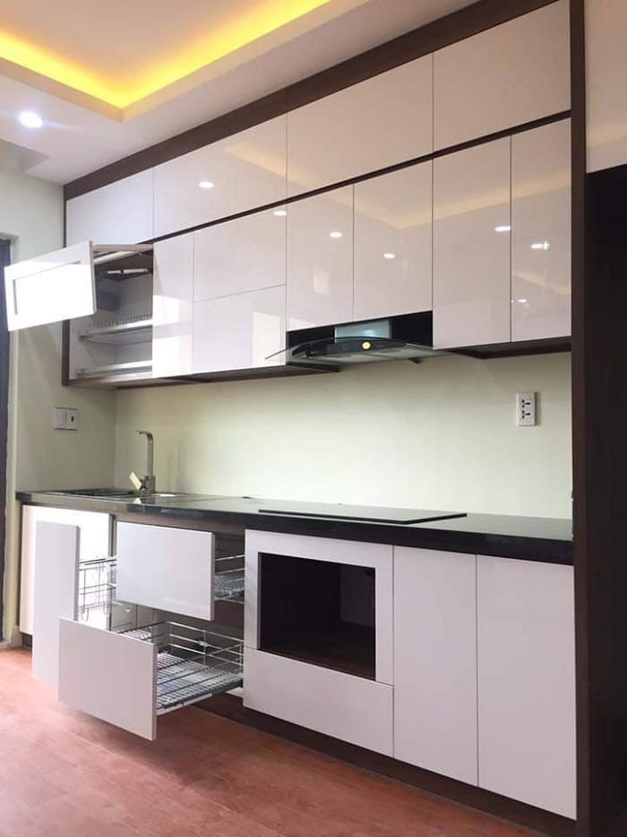Tủ bếp nhựa cánh MDF phủ Melamine