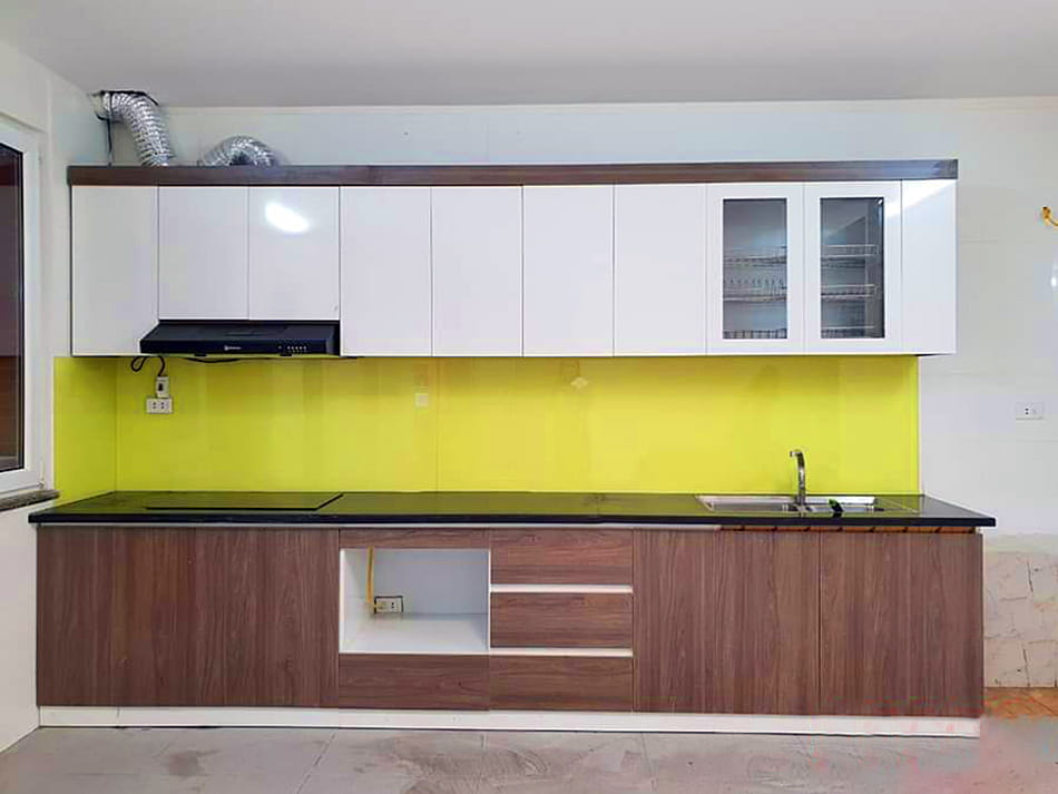 Tủ bếp nhựa cánh MDF phủ Melamine