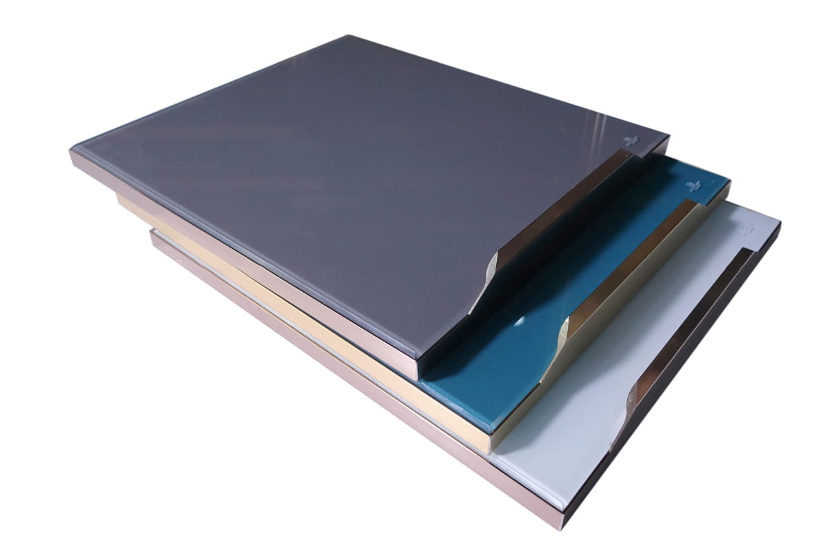 cánh kính cường lực tủ bếp inox