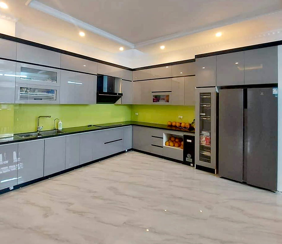 Tủ bếp nhựa PVC cánh Acrylic