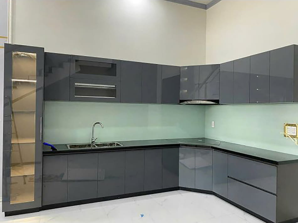 Tủ bếp nhựa PVC cánh Acrylic