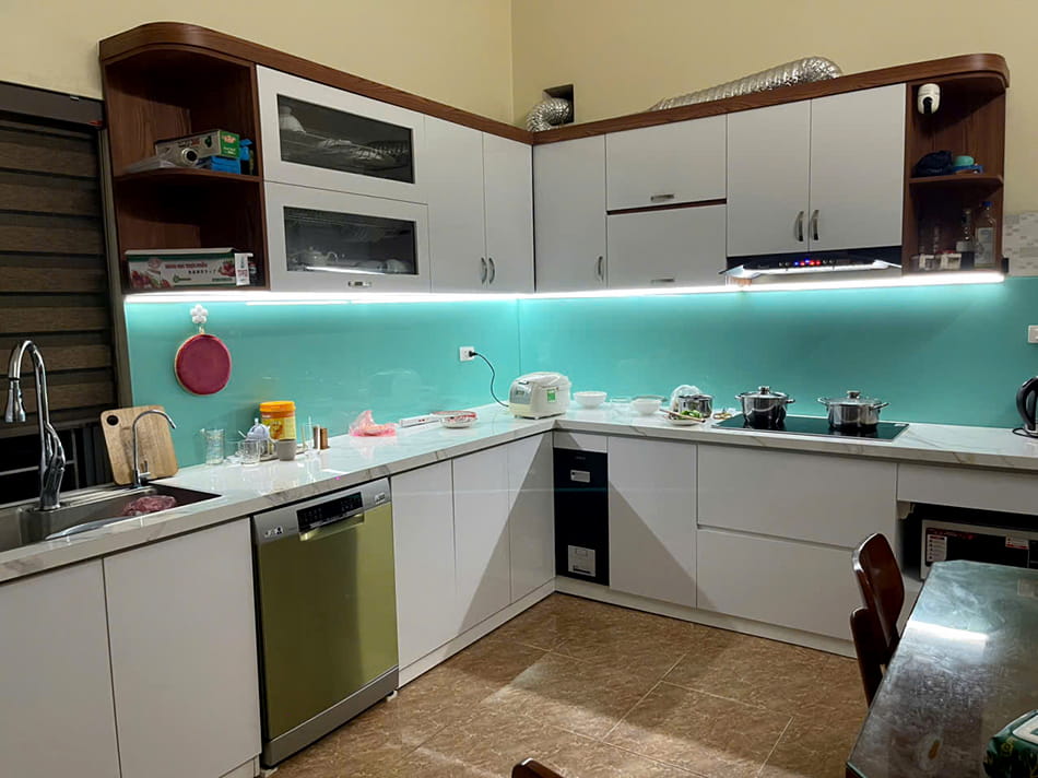 Công trình tủ bếp gỗ MDF