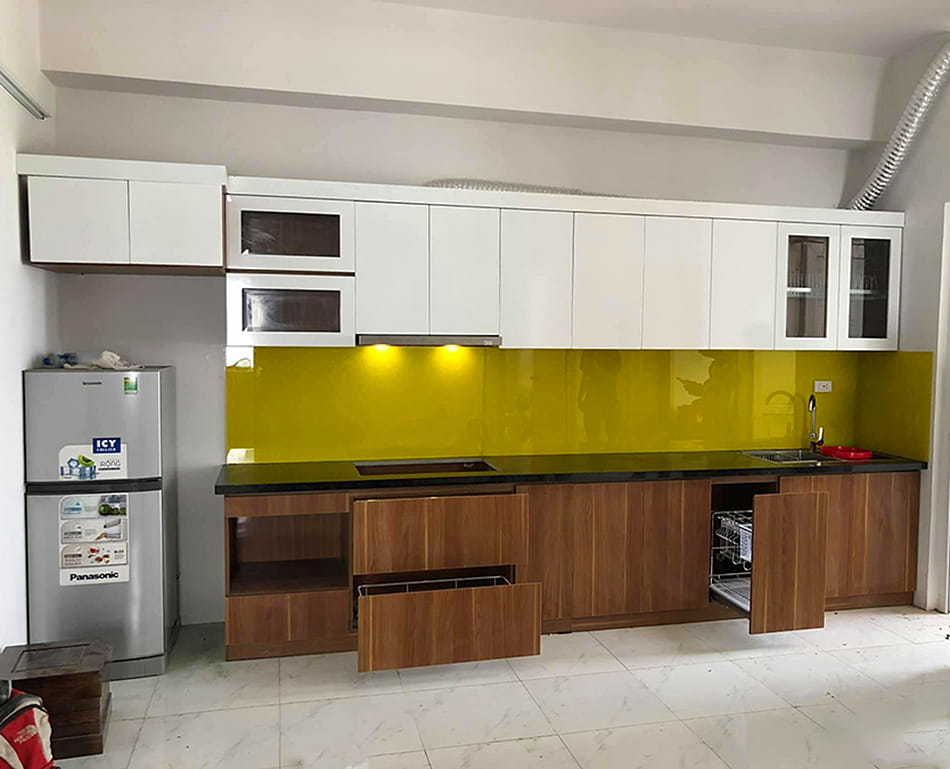 Tủ bếp gỗ MDF phủ melamine chống ẩm