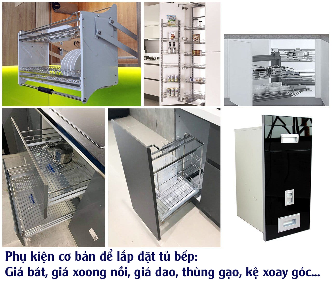Phụ kiện cơ bản cho tủ bếp