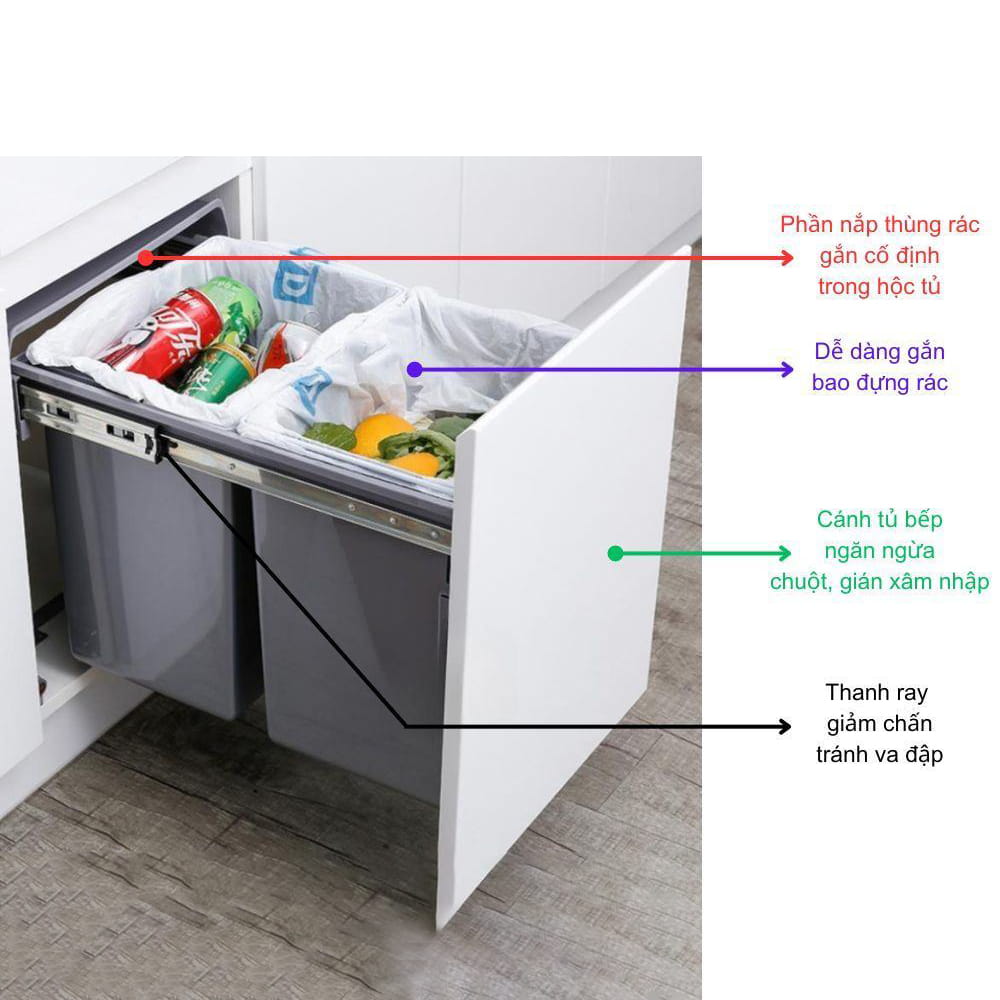 Thùng rác tủ bếp