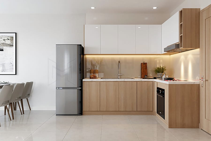 Tủ bếp MDF phủ melamine