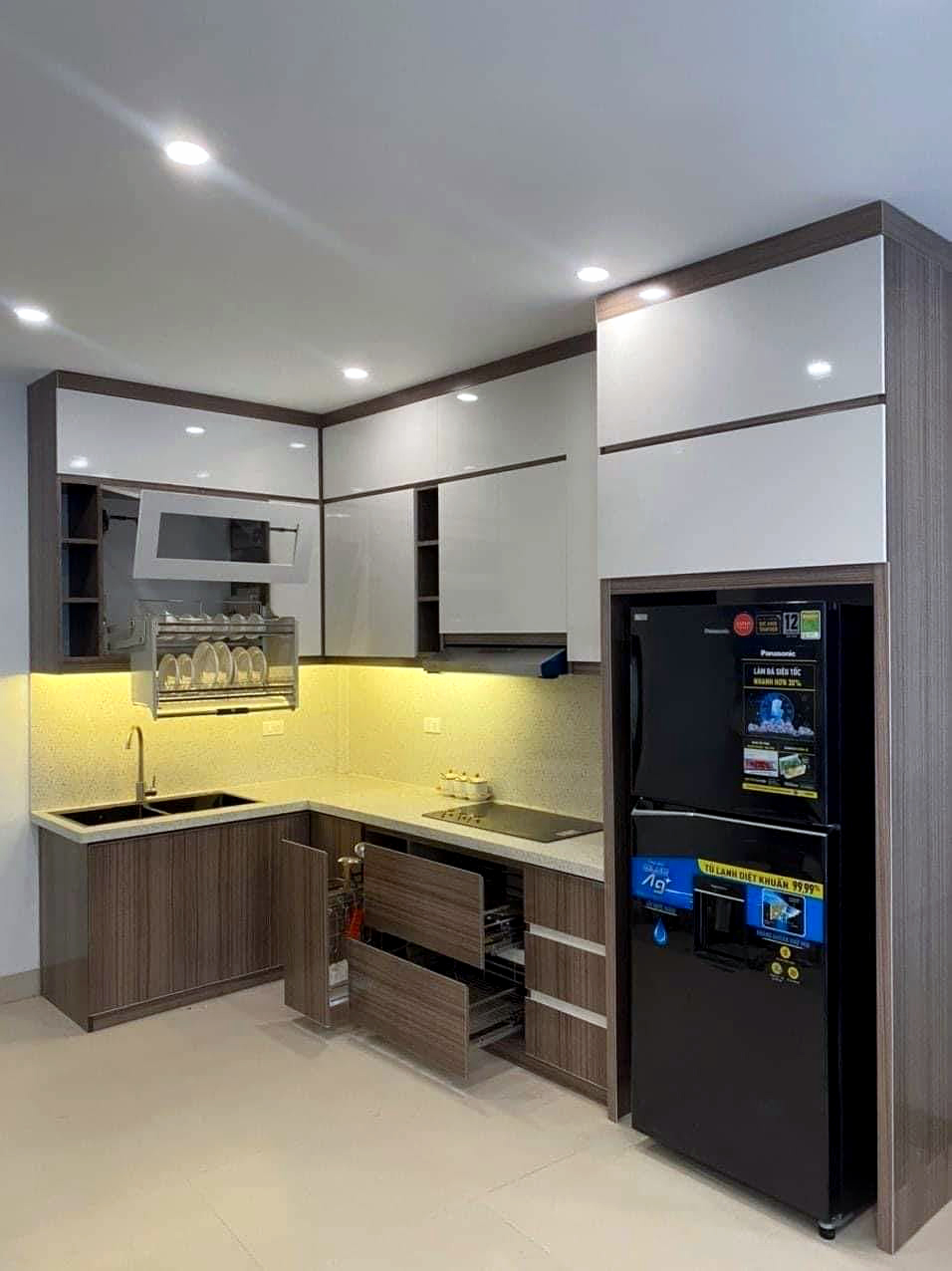 Tủ bếp gỗ MDF phủ melamine chống ẩm